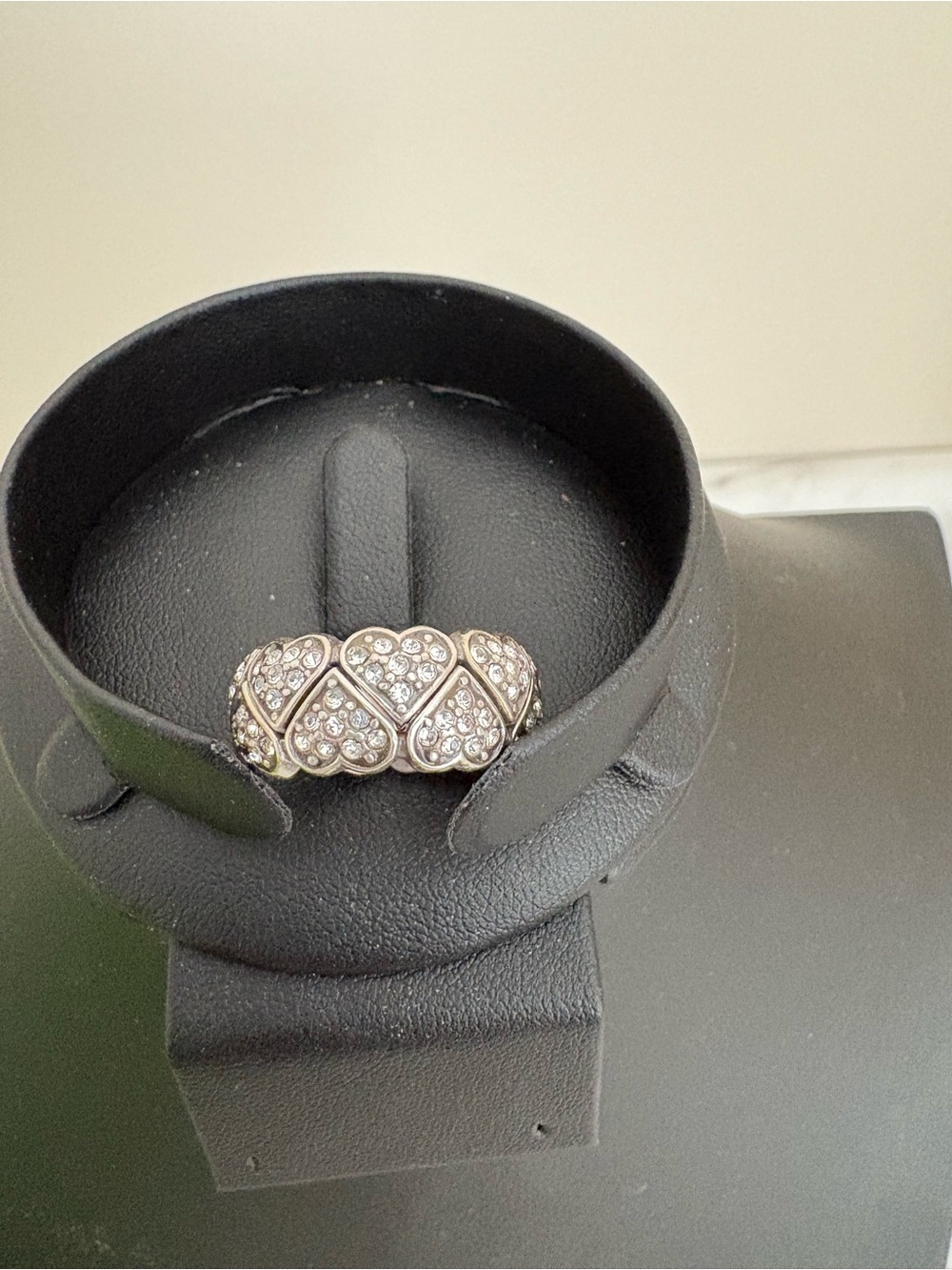 Brighton Silver-Tone Heart Pavé Crystal Ring - Picture 3 of 3